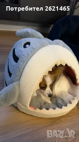Котещка хралупа - къща с формата на акула, легло за котки, котка, куче, снимка 5 - За котки - 47665811