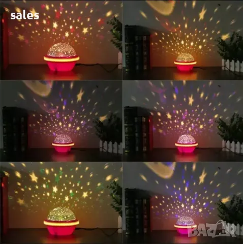 Нощна лампа - проектор на звездно небе, снимка 5 - Детски нощни лампи - 47713843