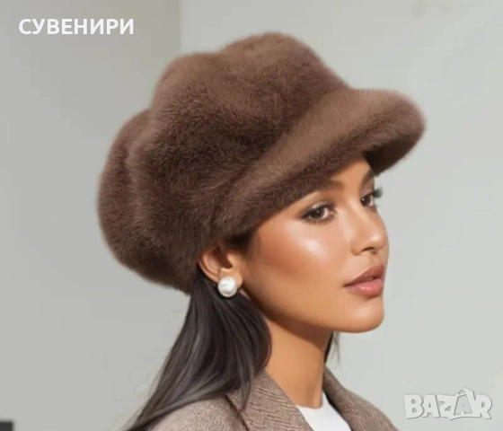Топла дамска шапка, снимка 2 - Шапки - 52905174