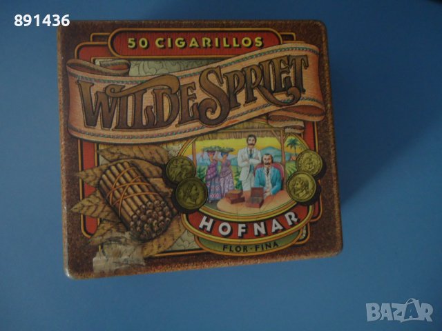 Стара колекционерска ламаринена кутия за пури пурети , снимка 1 - Колекции - 43592178