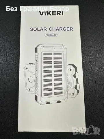 Нов Мощен Соларен Power Bank 30000mAh, Бързо Зареждане, 4 USB Порта, снимка 8 - Външни батерии - 47840292