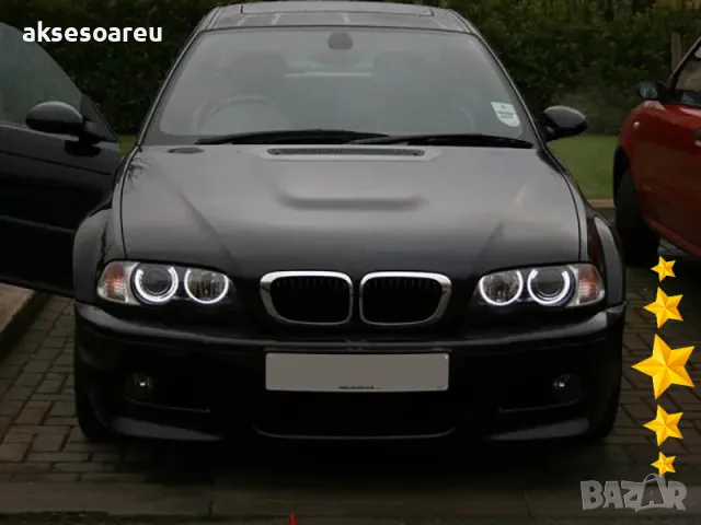 Ангелски очи многоцветни RGB LED Фарове Angel Eyes DRL за кола пръстени 4x131 mm за BMW, снимка 5 - Аксесоари и консумативи - 48040281