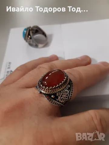 Масивни мъжки бутикови сребърни пръстени с позлата ръчна изработка, снимка 8 - Пръстени - 47853721