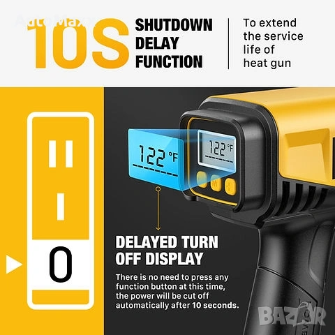 SEEKONE 1800/2000W пистолет за горещ въздух с LCD дигитален дисплей , снимка 6 - Поялници и запояване - 53094930