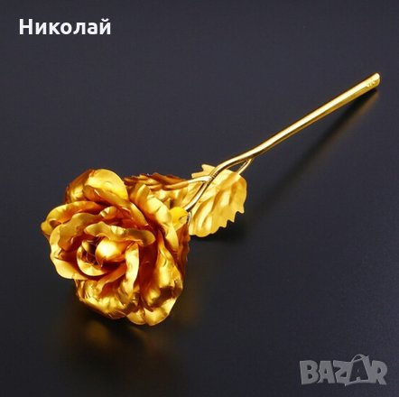 Златна роза 24 К , Златно цвете роза, снимка 4 - Подаръци за жени - 28227533