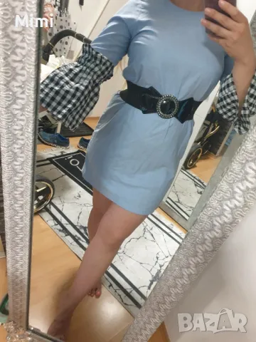 Asos Рокля с карирани широки ръкави S, снимка 3 - Рокли - 48512745