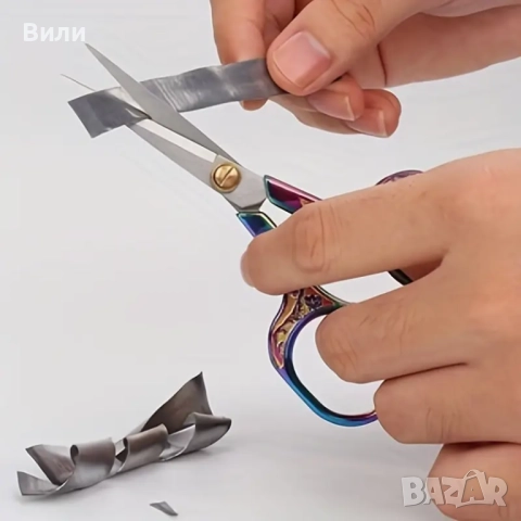 Винтидж ножичка от неръждаема стомана в шарен цвят, снимка 4 - Други стоки за дома - 52171221