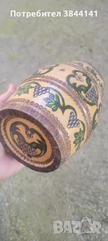 Рисувани дървени буренца, дървени чаши и шишета, снимка 8 - Декорация за дома - 50420669