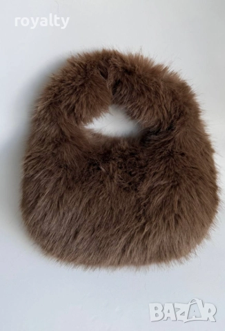 Кафява Дамска Чанта Косъм 