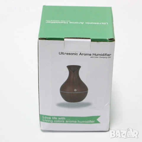 Дифузер за овлажняване и ароматизация на въздуха с USB и 7 цветни светлини, снимка 2 - Друга електроника - 52879792