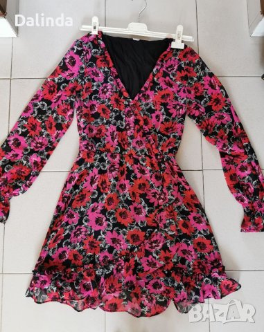 Флорална дамска рокля , снимка 4 - Рокли - 37848766