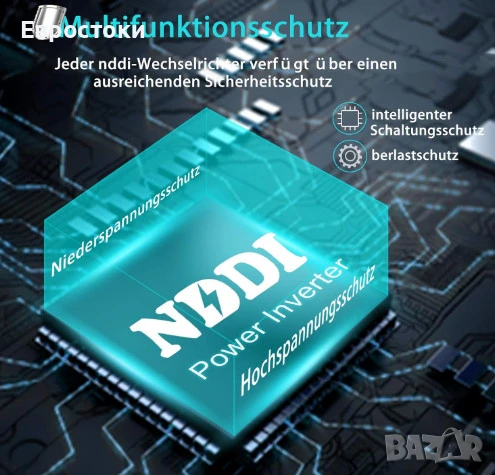 Инвертор NDDI POWER 400 W преобразувател на напрежение 12 V към 230 V, 3.1 A двоен USB порт, снимка 2 - Аксесоари и консумативи - 50677878