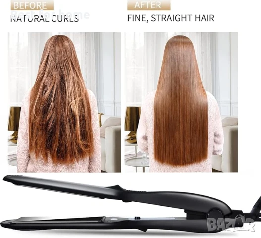 Преса за коса Nelulyen, двойна права керамична преса за коса , снимка 6 - Преси за коса - 50699899