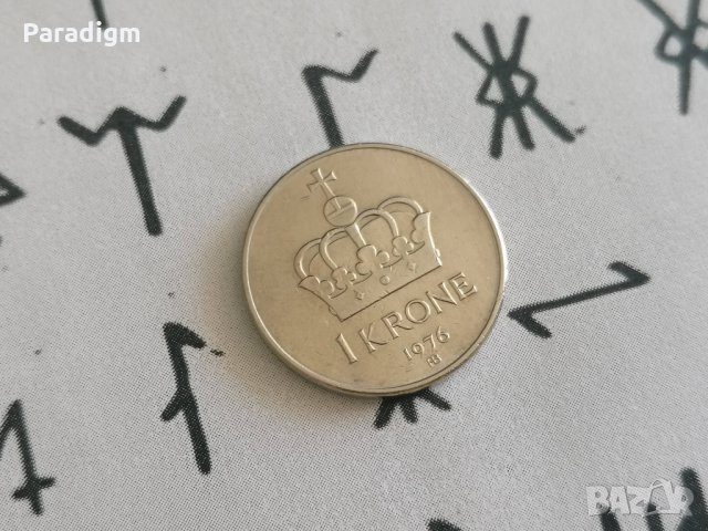 Mонета - Норвегия - 1 крона | 1976г.