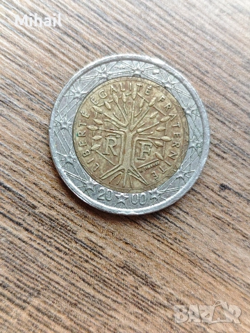 Рядка монета от 2 евро 2000