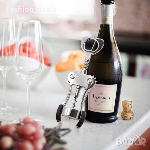 Нова удобна Отварачка за бутилка вино с тирбушон + запушалка, снимка 7 - Други - 39930983