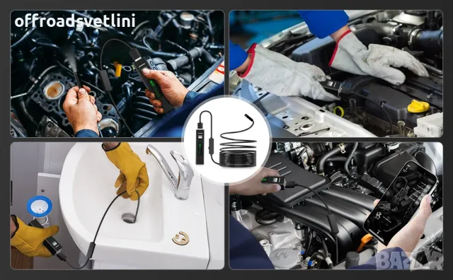 Безжична камера за ендоскоп – iOS/Android съвместимост, 720p, 5м кабел, снимка 11 - Аксесоари и консумативи - 50156972