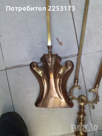 Стари месингови елементи за камина лот, снимка 2 - Декорация за дома - 43314707