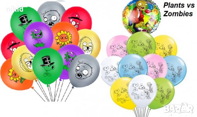 Plants vs Zombies Зомбита срещу растения Обикновен надуваем латекс латексов балон парти , снимка 3 - Други - 29337313