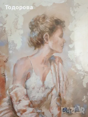 Ефектна принт картина- Дама 2 ,, снимка 3 - Антикварни и старинни предмети - 49959196