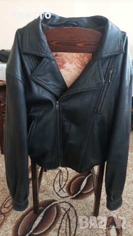 Мъжко яке естествена кожа - размер 50-ти / тип мото рокерия, снимка 10 - Якета - 39810343