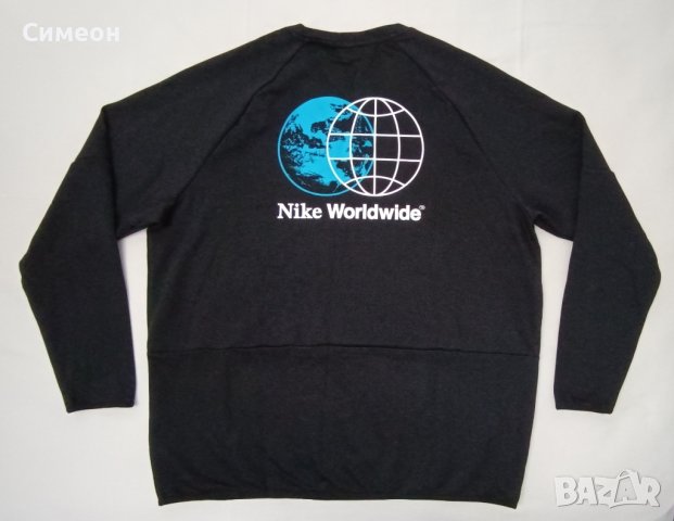 Nike DRI-FIT Worldwide GFX Sweatshirt оригинално горнище XL Найк памук, снимка 5 - Спортни дрехи, екипи - 43584136