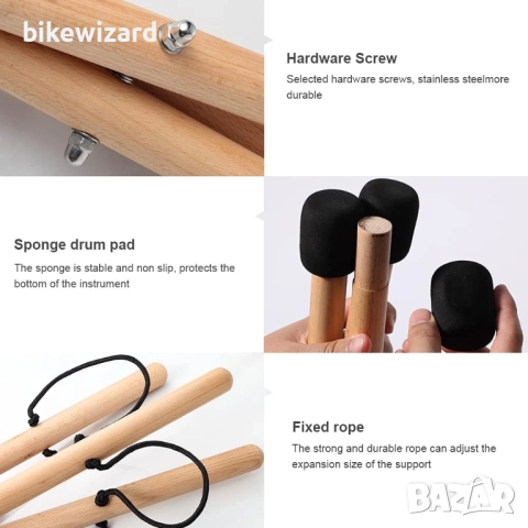 DASNTERED Стойка за барабан Handpan, масивна дървесина НОВА, снимка 3 - Други - 52553977