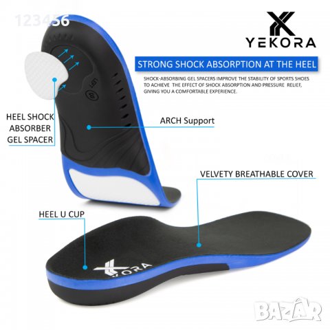 Ортопедични стелки за дюстабан плоскостъпие паднал свод YEKORA Foot Expert, снимка 6 - Ортопедични стелки - 38047905