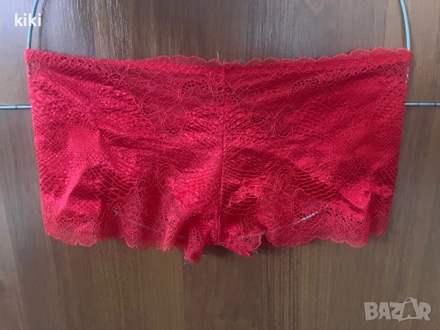 М Дамски дантелен червен боксер 
