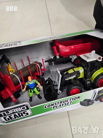 играчка трактор багер кран ремарке, снимка 2 - Конструктори - 52891260