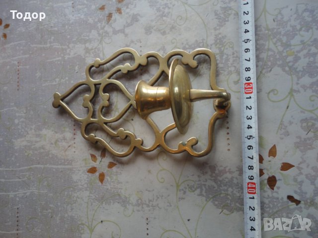 Страхотен ажурен бронзов свещник за стена , снимка 2 - Декорация за дома - 43525207