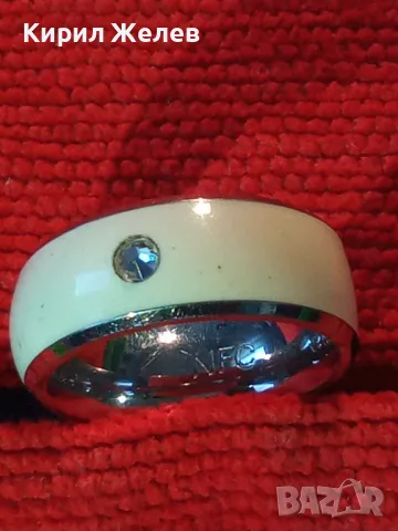 NFC SMART RING Стилен МОДЕН СМАРТ ПРЪСТЕН Тип ХАЛКА от БЛАГОРОДНА СТОМАНА с ФАСЕТИРАН ЦИРКОН 43453, снимка 10 - Пръстени - 47162887