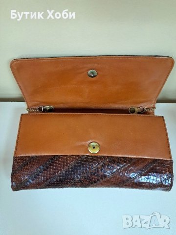 Чанта- клъч от змийска кожа, снимка 4 - Антикварни и старинни предмети - 40335422