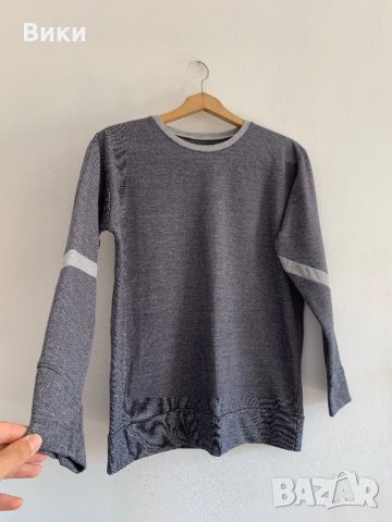 Унисекс сива блуза, снимка 3 - Блузи с дълъг ръкав и пуловери - 27069196