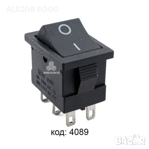 Бутон превключвател Rocker, Правоъгълен, Монтаж 19х13 mm, 6А/250VAC, снимка 4 - Друго търговско оборудване - 48958682