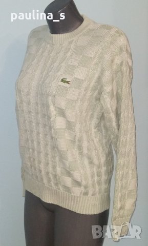 Памучен брандов пуловер, рядка находка"Chemise Lacoste"® / голям размер , снимка 2 - Пуловери - 14594277