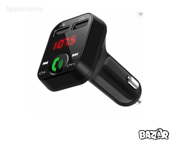 FM Трансмитер за автомобил, Блутут, Слот за карта, 2 USB порта, LCD дисплей, Приемане на повиквания , снимка 4 - Аксесоари и консумативи - 36459480