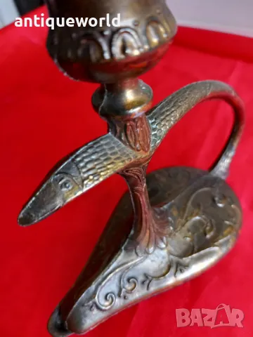 Рядка Маслена Лампа със Свещник , Тамянник, снимка 2 - Антикварни и старинни предмети - 50397465