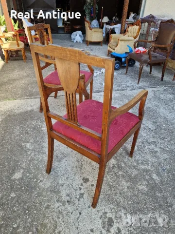 Прекрасен чифт антикварни немски столове кресла Biedermeier , снимка 7 - Антикварни и старинни предмети - 47331946