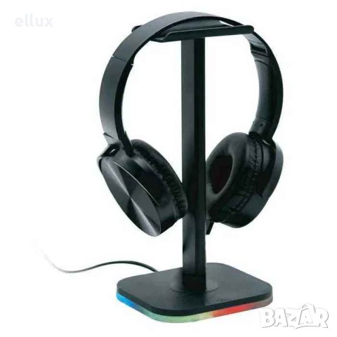 Геймърска RGB стойка за слушалки I-JMB LED / USB - 20.5см