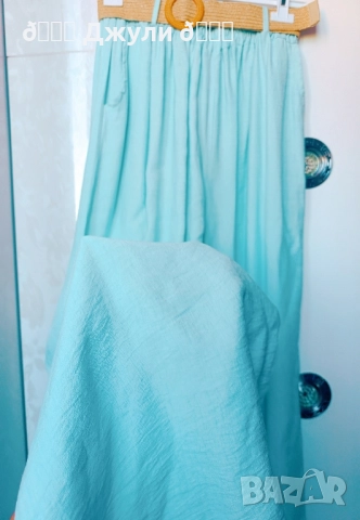 Стилен панталон с широк крачол от 100% варен памук, снимка 3 - Панталони - 51744392