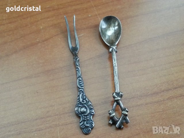 Посребрени лъжичка и виличка 