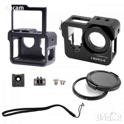 Рамка за GoPro Hero 4, UV филтър, Адаптер 37mm, Алуминий, Черен, снимка 6 - Чанти, стативи, аксесоари - 27867922