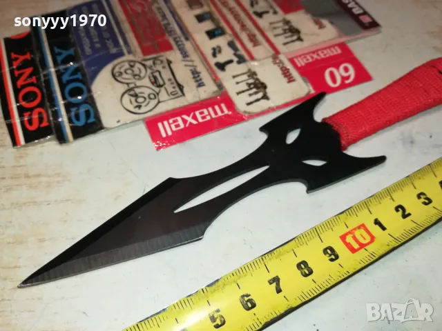 НОЖ-КАМА 20СМ С ЧЕРВЕНА ОПЛЕТКА 1303250736, снимка 9 - Ножове - 49473685