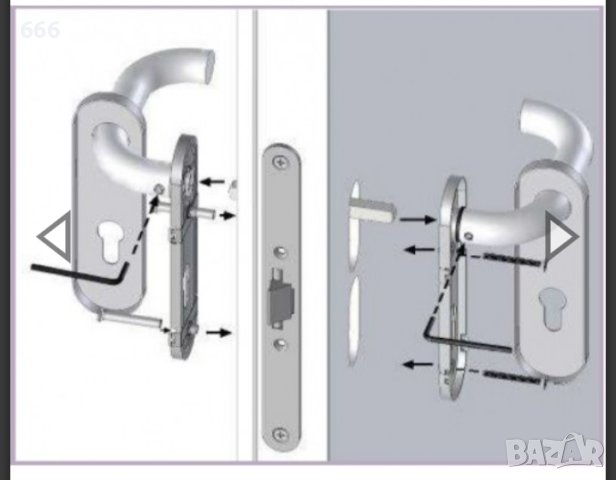 КОМПЛЕКТ ДРЪЖКИ ЗА ПОЖАРОУСТОЙЧИВА ВРАТА, снимка 7 - Други - 36929883