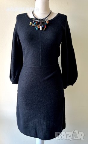 Talbots черна малка секси рокля плетиво 100% мерино , снимка 7 - Рокли - 43887293