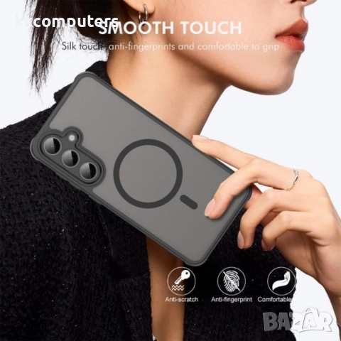 Samsung Galaxy S25 FE ENKAY PC + TPU/ MagSafe Удароустойчив Калъф и Протектор от закалено стъкло, снимка 6 - Калъфи, кейсове - 51832027