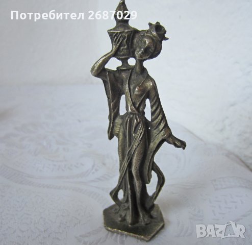 Фигура фигурки метал, изящна жена, жаба, бик, снимка 2 - Статуетки - 28974940