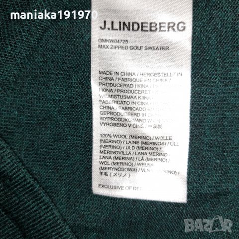 J.Lindeberg Golf Max Zip Neck Sweater (L) мъжка  блуза мерино 100% Merino Wool , снимка 6 - Пуловери - 38089613