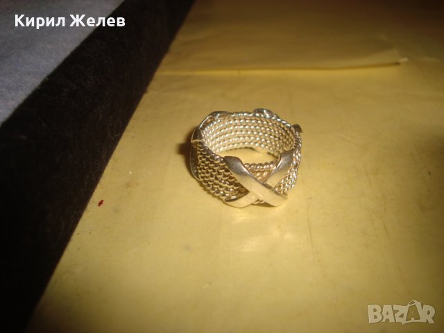 ПРЕКРАСЕН СРЕБЪРЕН ДИЗАЙНЕРСКИ ВИНТИДЖ АРТ ПРЪСТЕН СРЕБРО 925 РЪЧНА МАЙСТОРСКА ИЗРАБОТКА 32507, снимка 11 - Пръстени - 38329541